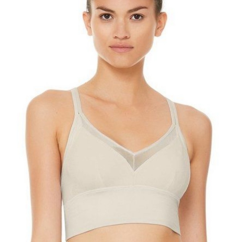 Alo Yoga Sneak Long Bra in Bone NWOT